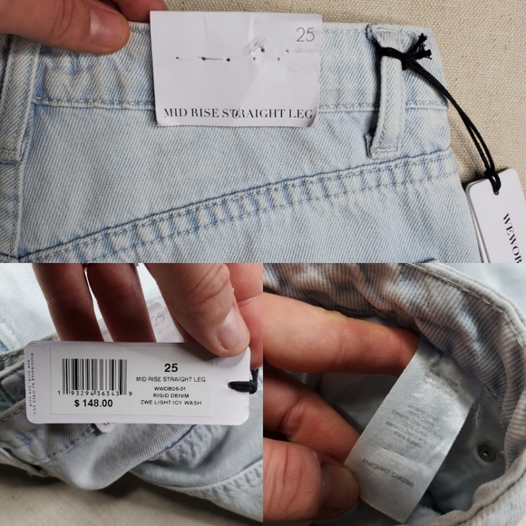 We Wore What Mid Rise Straight Distressed Light Wash Womens 25 Jeans - Picture 4 of 9